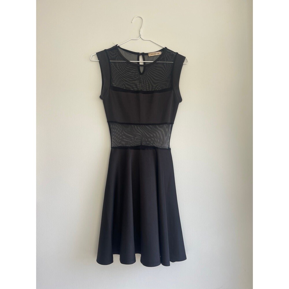 Arden B Black Mesh Dress
